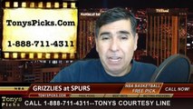 San Antonio Spurs vs. Memphis Grizzlies Free Pick Prediction NBA Pro Basketball Odds Preview 12-17-2014