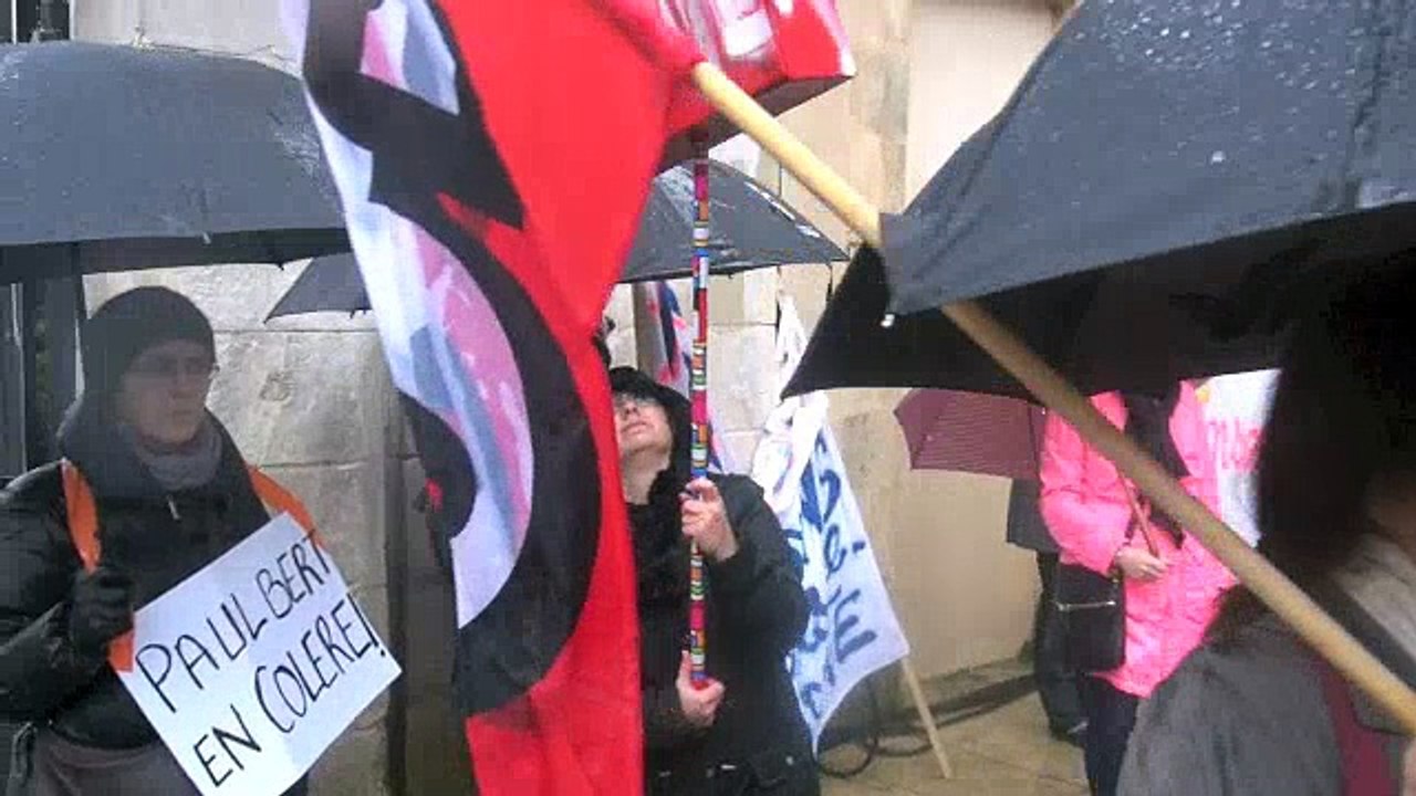 Manifestation contre la sortie de ZEP des collèges de Brienon et Paul-Bert à Auxerre