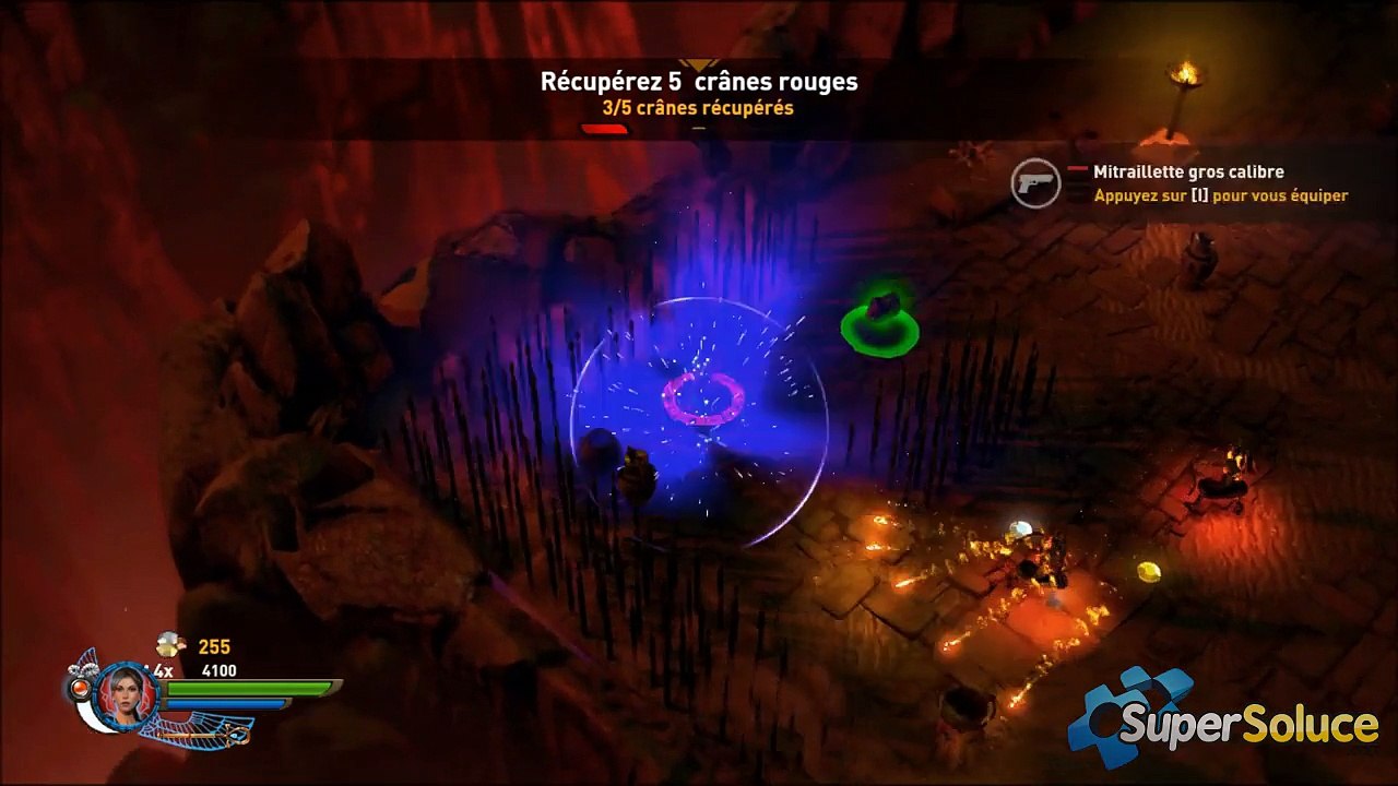 Lara Croft : Crânes rouges du niveau \"Tombeau du Bourreau\"