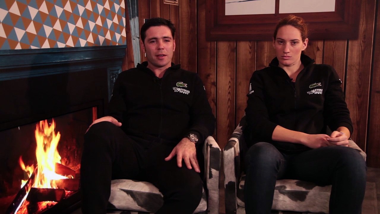 Dimitri Yachvili et Camille Muffat à La Plagne mercredi 17 décembre