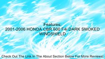 NEW Tinted Black Smoke Windscreen Windshield for 2001-2006 Honda Cbr600 CBR 600 F4i Review