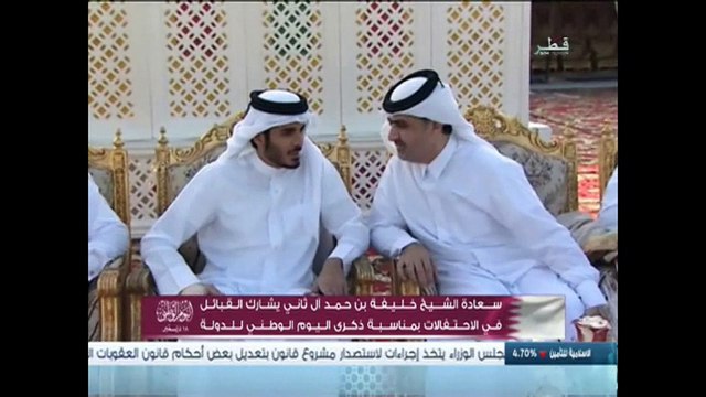 سعادة الشيخ خليفة بن حمد آل ثاني يشارك القبائل في الاحتفالات باليوم الوطني