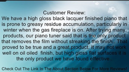 Cory All Natural Coconut Wood Cleaner for Pianos Organs Furniture Cabinets and More. 4oz Bottle Review