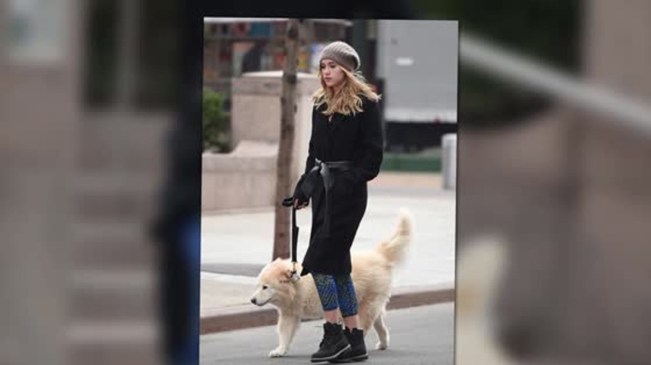 Supermodel Suki Waterhouse spaziert mit dem Hund von Bradley Cooper