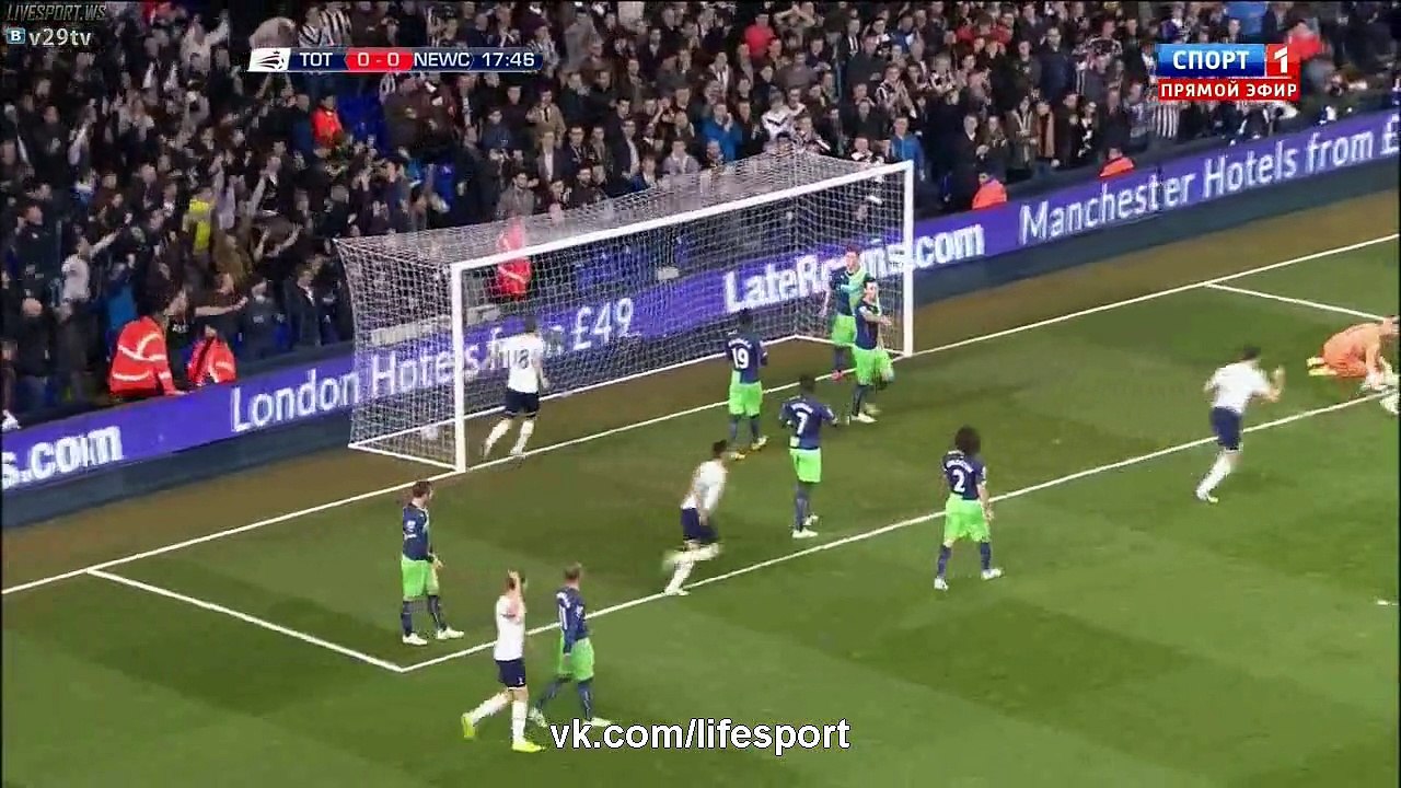 Nabil Bentaleb Goal 1 - 0 Tottenham vs  Newcastle United 17/12/2014 - Capital One cup