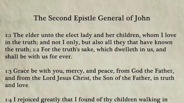 63 - II John - King James Bible, New Testament (Audio Book)