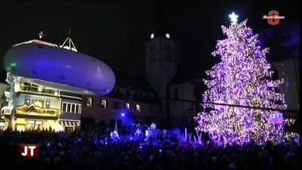 Illumination du sapin Swarovski à Megève