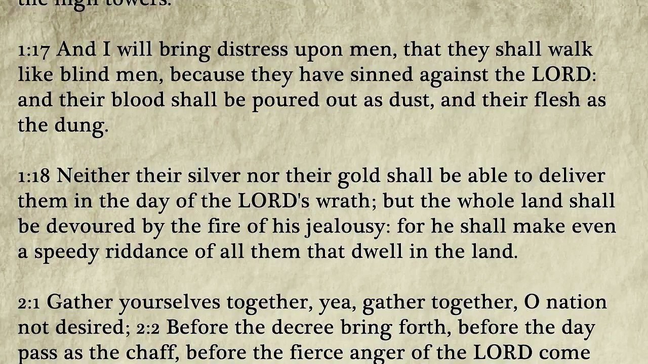 36 - Zephaniah - King James Bible, Old Testament (Audio Book)