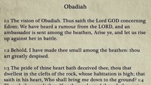 31 - Obadiah - King James Bible, Old Testament (Audio Book)