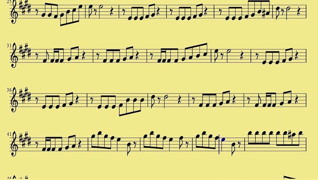 [ Alto Sax ] Blurred Lines - Robin Thicke ft- T-I- n Pharrell - downloadsheetmusic.com.br