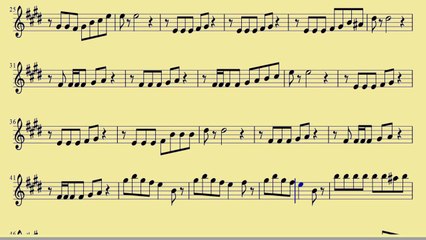 [ Bari Sax ]  Blurred Lines - Robin Thicke ft- T-I- n Pharrell  - www.downloadsheetmusic.com.br