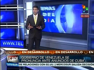 Venezuela saluda restablecimiento de relaciones entre Cuba y EEUU