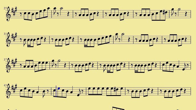 [ Tenor Sax ] Blurred Lines - Robin Thicke ft- T-I- n Pharrell - downloadsheetmusic.com.br