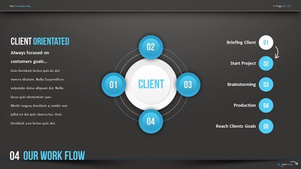 Creative Media Dark Version Powerpoint Design Template