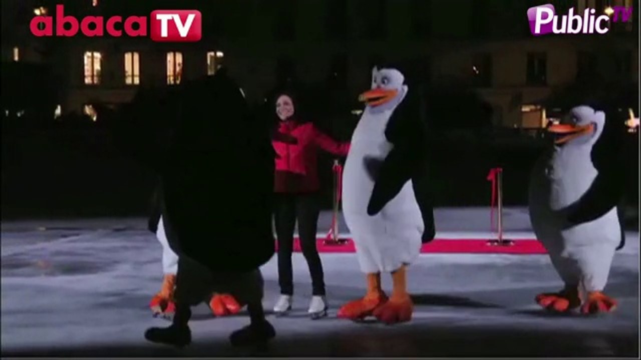 Exclu Vidéo : Nathalie Pechalat remplace Jean Dujardin par les pingouins de Madagascar !