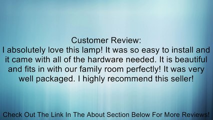 Embroidered Hourglass Swag Style Plug-In Chandelier Review