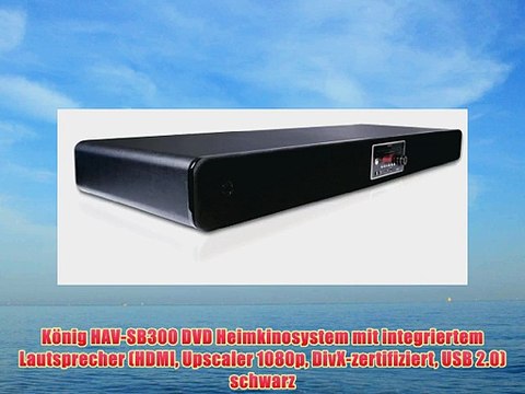 Konig HAVSB300 DVD Heimkinosystem mit integriertem Lautsprecher HDMI Upscaler 1080p DivXzertifiziert USB 20 schwarz