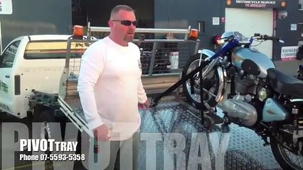 Tow Truck - How to move 2 MOTOR BIKES Safely by yourself with PIVOTtray - YouTube [360p]