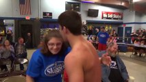 University Wrestler invits his Number one fan, an autistic girl, to Prom!