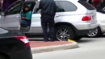Woman Gets Her BMW car Booted by cops but she doesn't give a crap!