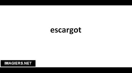 Escargot(snail) Pronounciation in French