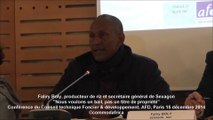 Faliry Boly, riziculteur et syndicaliste au Mali, revendique un bail et non un titre de propriété