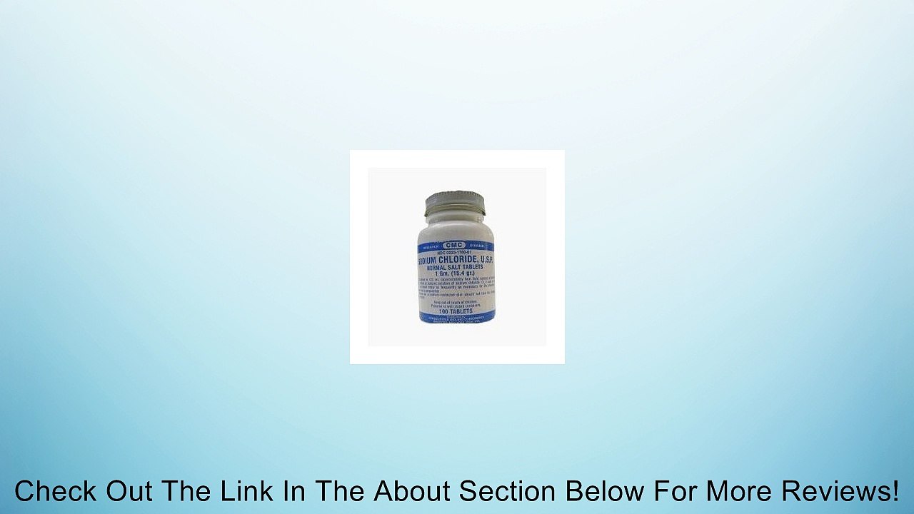 Sodium Chloride Tablets 1 Gm, USP Normal Salt Tablets - 100 Tablets (Pack of 3) Review