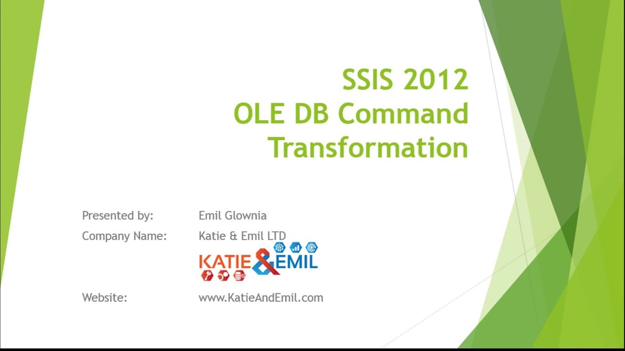 SSIS OLE DB Command Transformation Tutorial