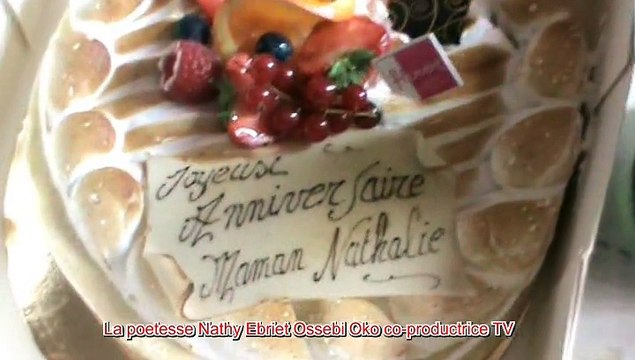 la poetesse Nathy Ebriet fête son anniversaire 18 Avril à clin d'oeil télévision Paris