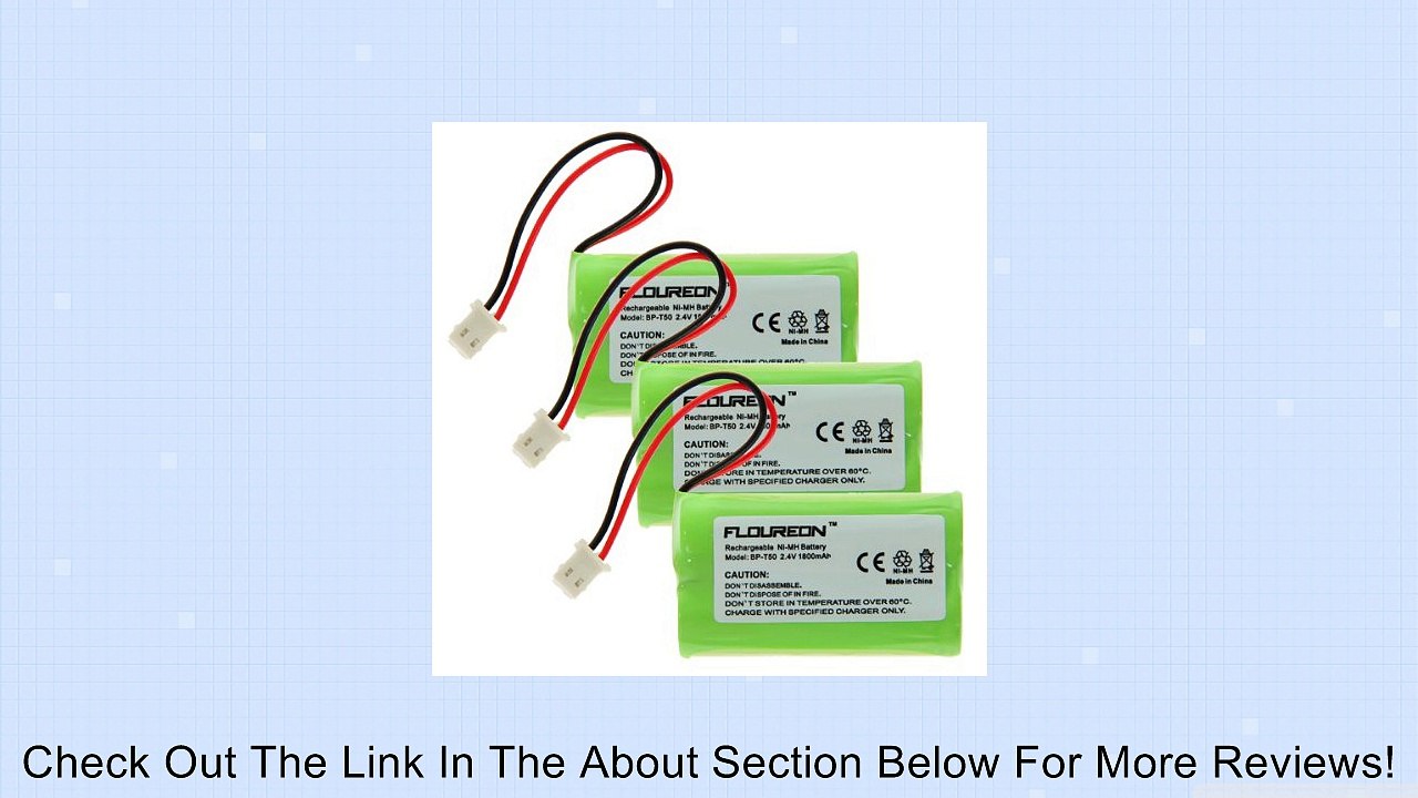 3 FLOUREON Rechargeable Cordless Phone Batteries for Vtech BT175242 BT-175242 BT275242 BT-275242 6119 6128 6129 Cordless Telephone Battery Packs Review