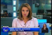 Raúl Castro agradece apoyo del Papa