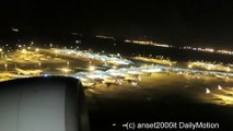 Boeing 777 Cathay Pacific Flight CX233 with GE90-115B Engine. Night Takeoff and Landing from Hong Kong Airport