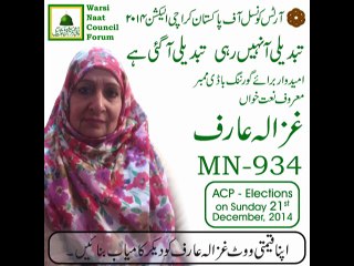 PLease Vote and Support Ghazala Arif (Candidate Governing Body Member)