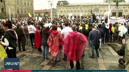 Marcha contra la aministía a las FARC en Colombia