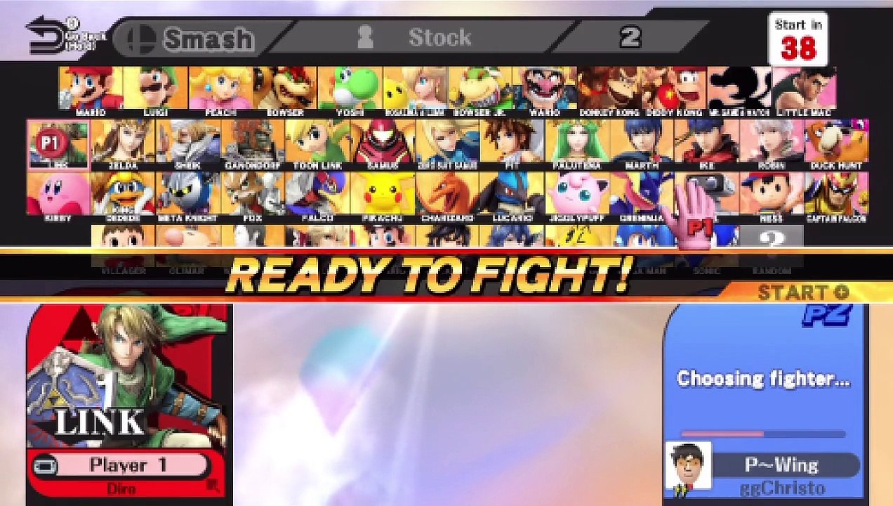 Super Smash Bros. For Wii U Ranked Online Wi-Fi Battle / Match / Fight - Playing As A Nintendo Character