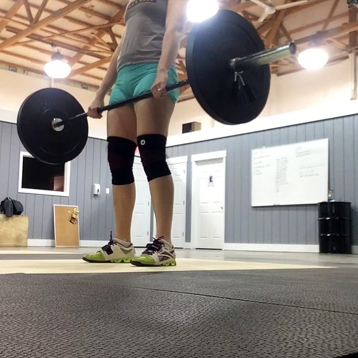 Hang cleans for fun 85#