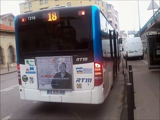 [Sound] Bus Mercedes-Benz Citaro Facelift n°1316 de la RTM - Marseille sur la ligne 18