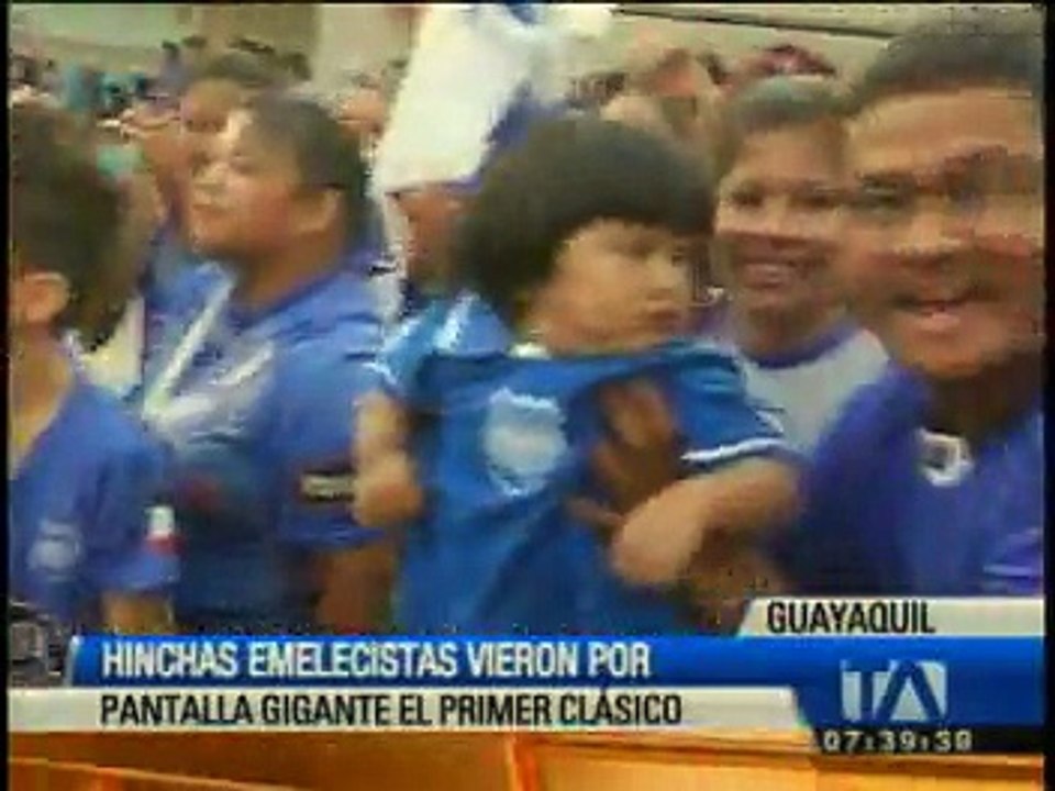 La hinchada de Emelec en la final