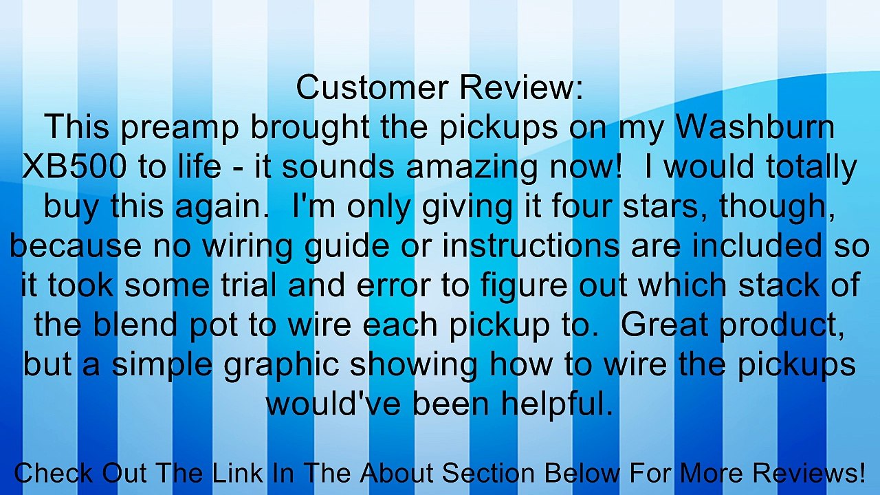 1pkg Belcat EQ-B2T 2 Band Active EQ Preamp Circuit for Bass Guitar with Output Jack Review