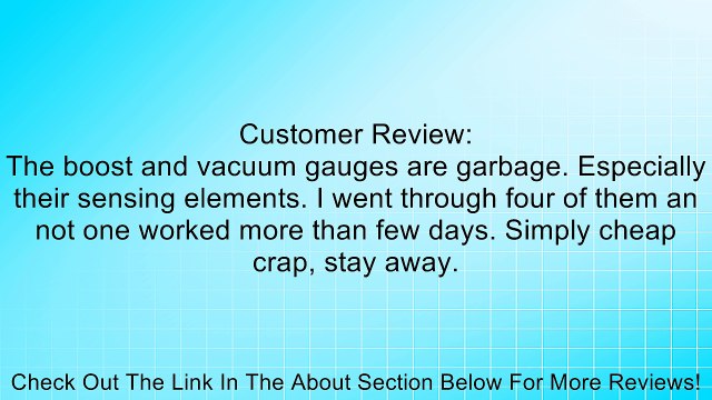 New 2 52mm Car Auto Motor Digital Blue LED -14~29 PSI Boost Gauge Car Auto Review