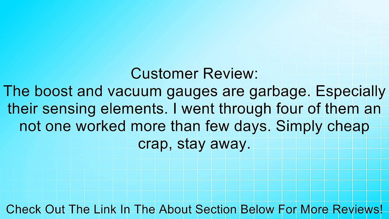 New 2" 52mm Car Auto Motor Digital Blue LED -14~29 PSI Boost Gauge Car Auto Review