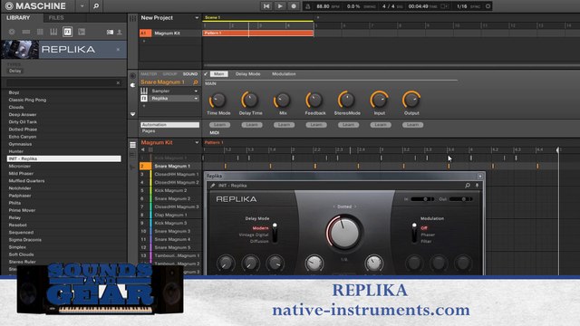 Demo: Native Instruments Free REPLIKA Delay Effect Plugin - SoundsAndGear.com