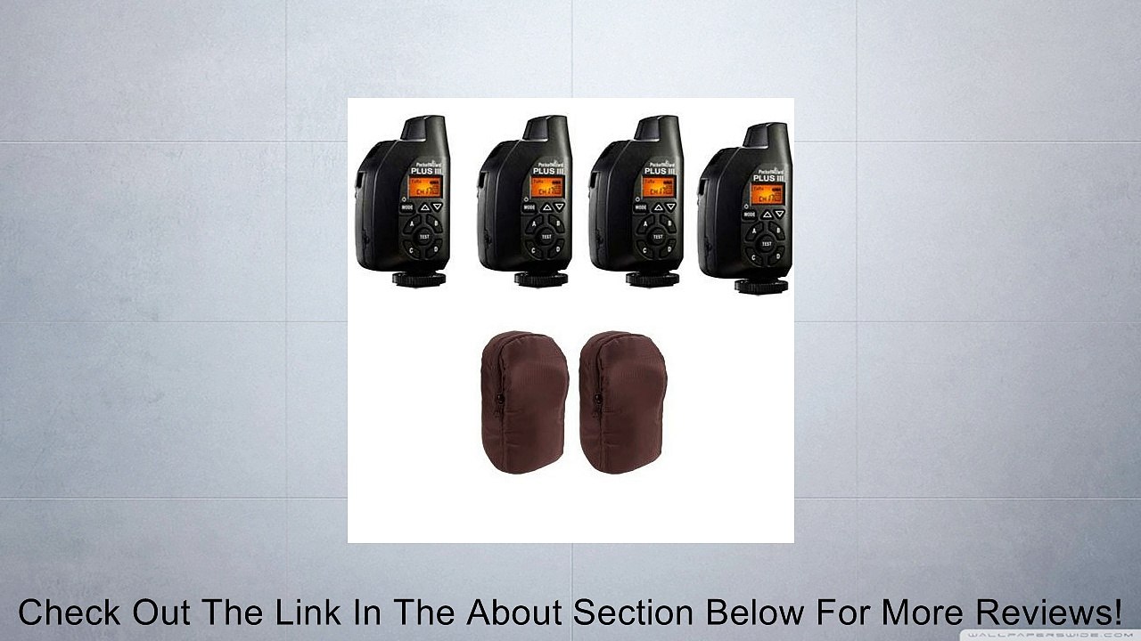4 Pcs PocketWizard Plus III Transceiver 801-130 Relay Radio Slave Transmitter Receiver + 2 Carrying Cases Review