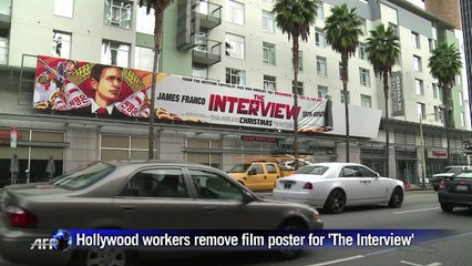 Posters for 'The Interview' removed after film release cancelled
