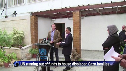 UN running out of funds to house displaced Gaza families