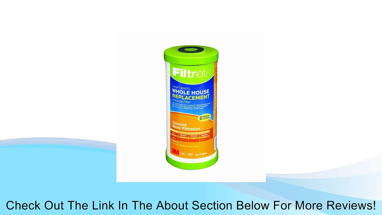 Filtrete 4WH-HDGR-F01 Whole House System Filter, Large Capacity, Grooved, Basic Filtration, 6-Month Filter Review