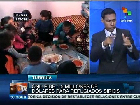 ONU pide 1.5 millones de dólares para refugiados sirios