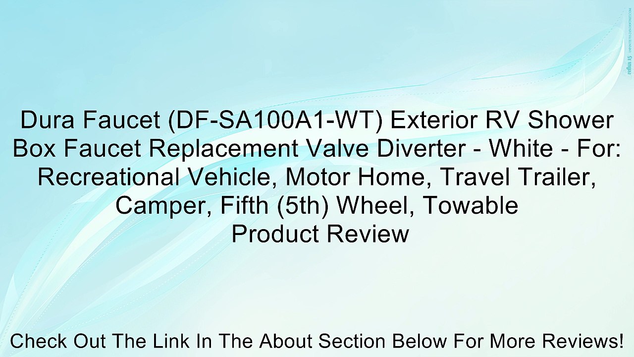 Dura Faucet (DF-SA100A1-WT) Exterior RV Shower Box Faucet Replacement Valve Diverter - White - For: Recreational Vehicle, Motor Home, Travel Trailer, Camper, Fifth (5th) Wheel, Towable Review