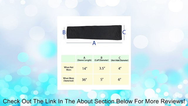 1 Pair of Armcoolers Sun-Protection Arm Sleeve with Cooling Properties, Sky Blue Review