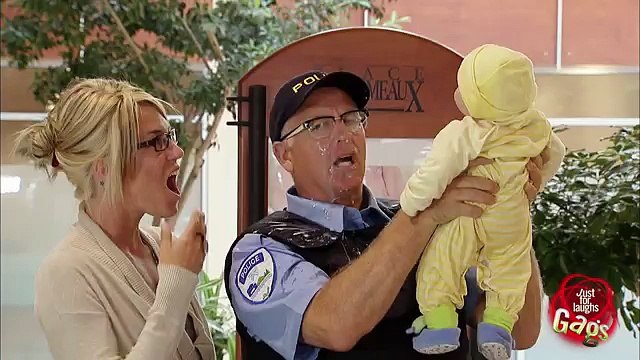 Adorable Baby Pukes on Cop BY studio 2 New Funny videos